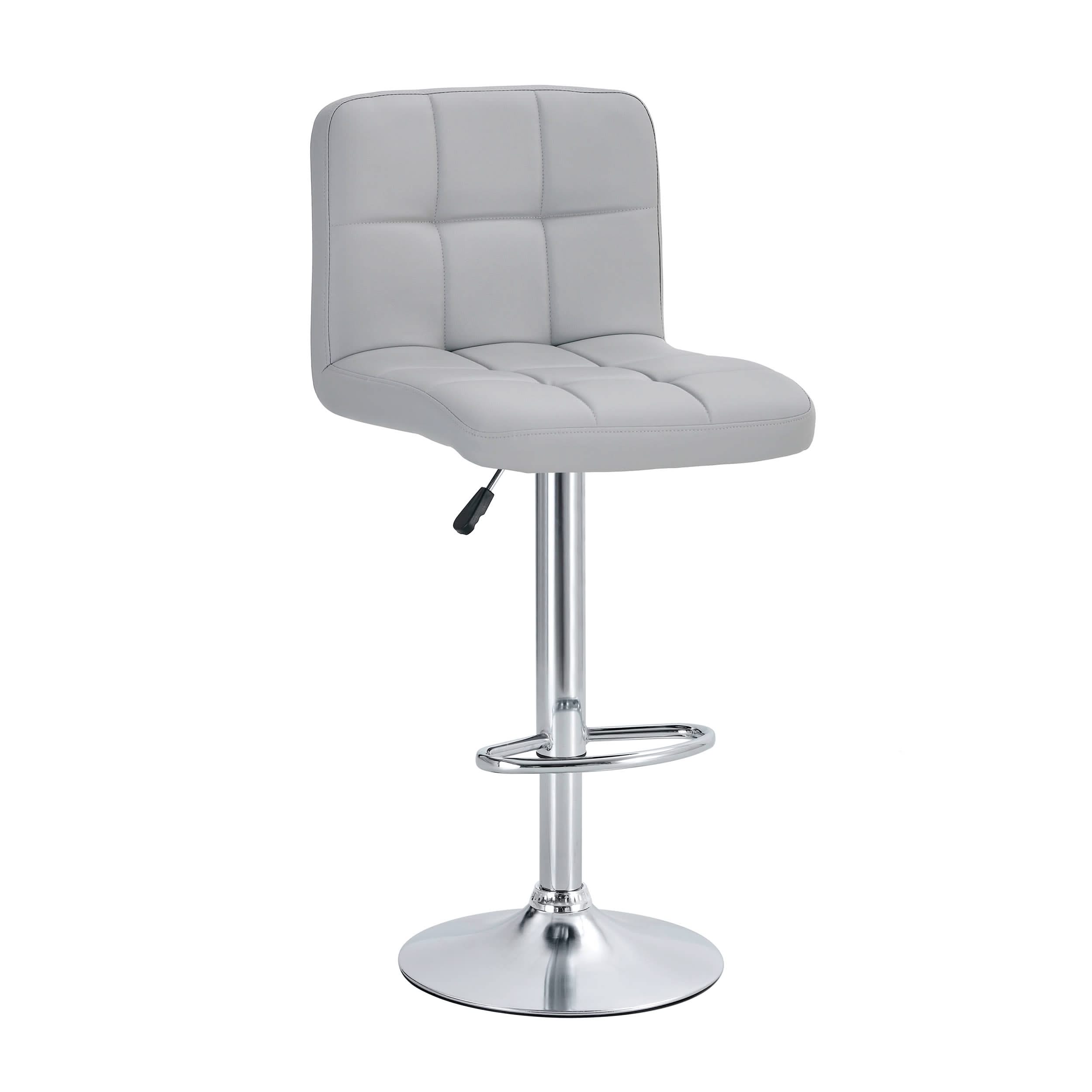 Mirage Chrome Couture Counter Set of Two Stools // Gray
