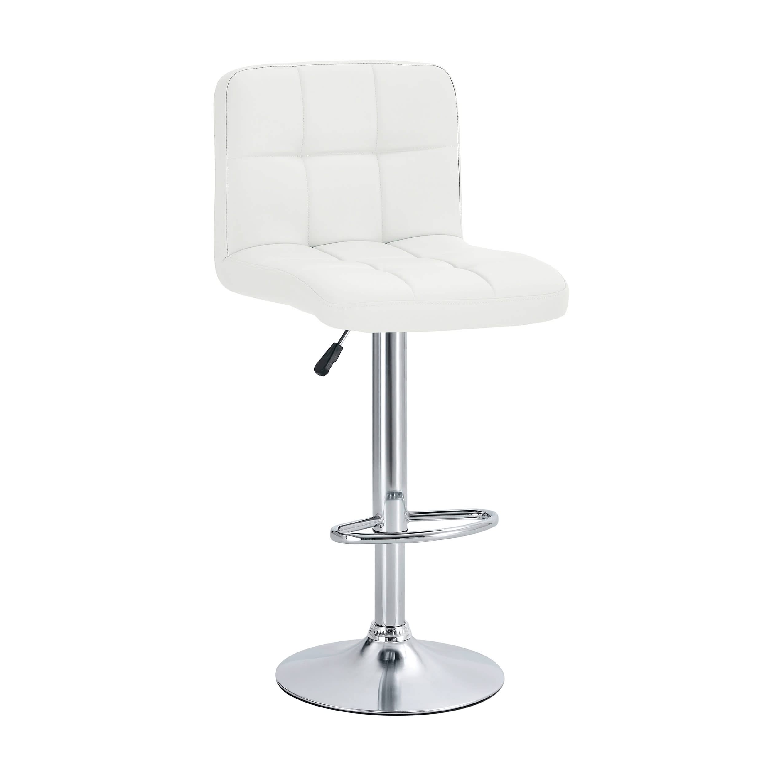 Mirage Chrome Couture Counter Set of Two Stools // White