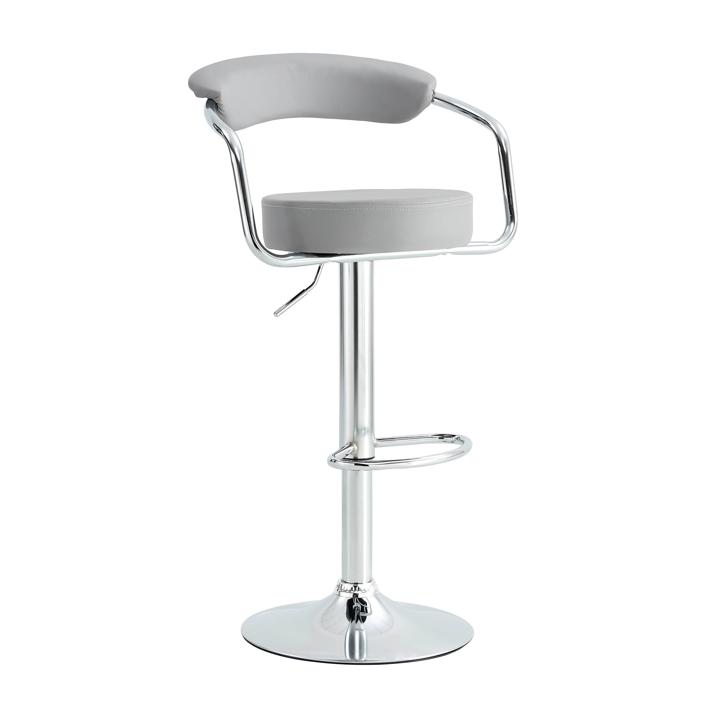 Radiance Rise Chrome BarSet of Two Stools // Gray