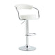 Radiance Rise Chrome BarSet of Two Stools // White