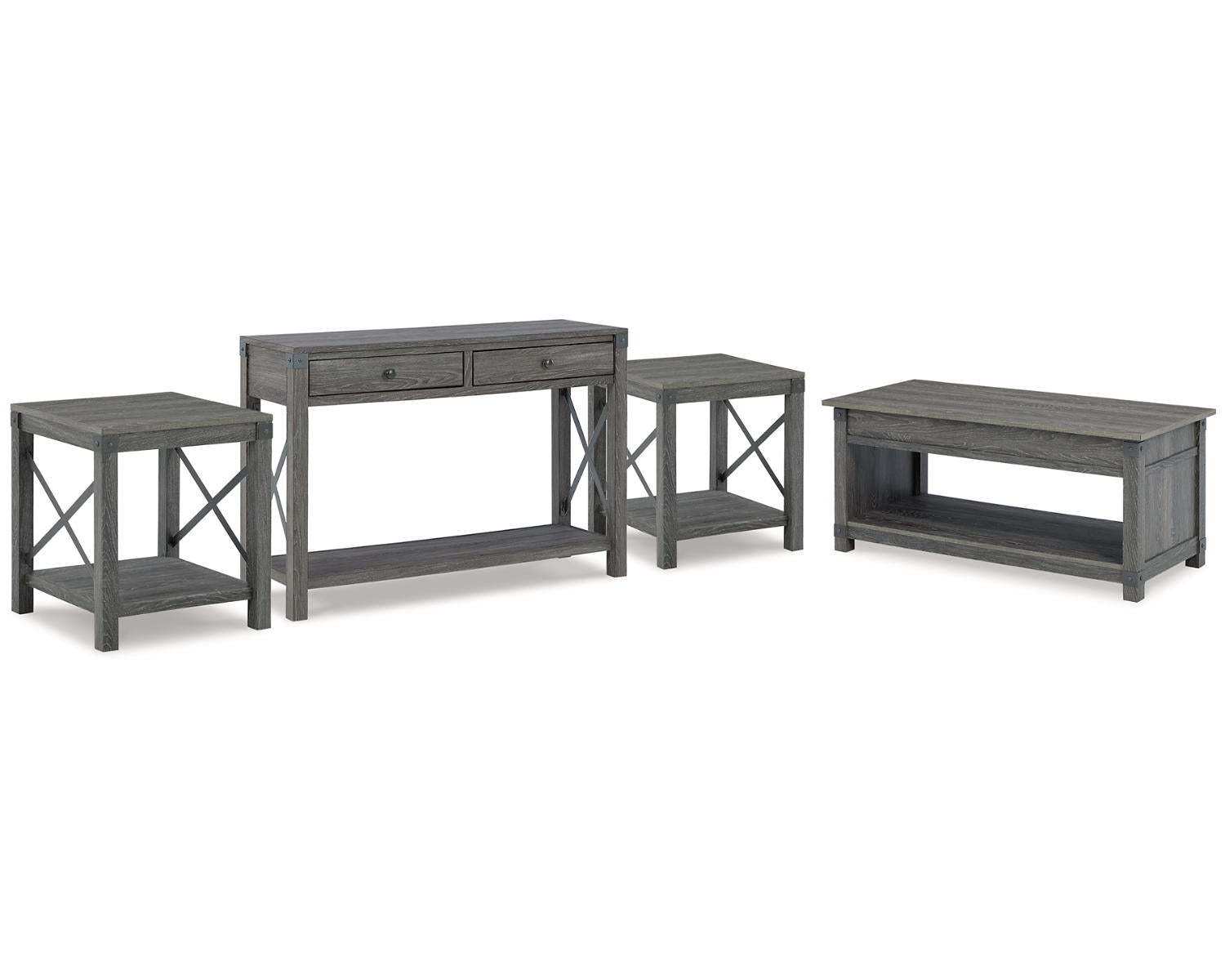 Freedan Lift-top Coffee Table, 2 End Tables and Console