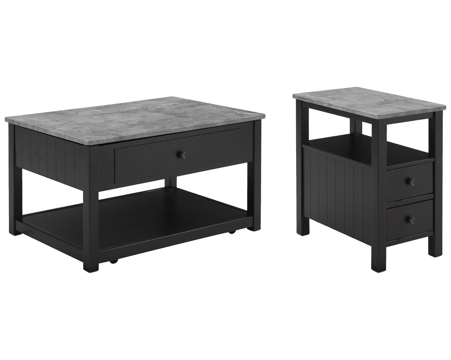 Ezmonei Coffee Table and Chairside End Table