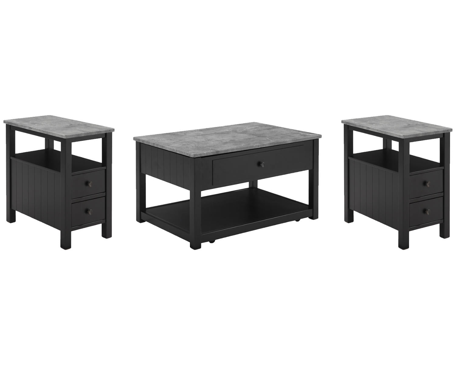 Ezmonei Coffee Table and 2 Chairside End Tables