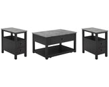 Ezmonei Coffee Table and 2 Chairside End Tables