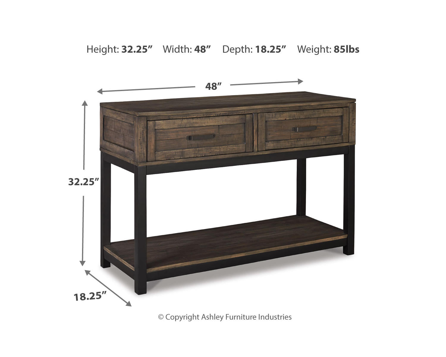 Johurst Sofa/Console Table