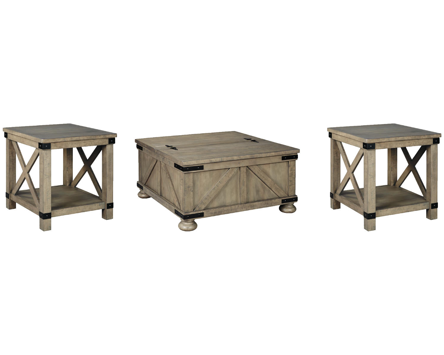 Aldwin Coffee Table and 2 End Tables