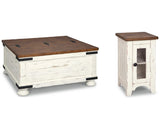 Mesa de centro y mesa auxiliar Wystfield
