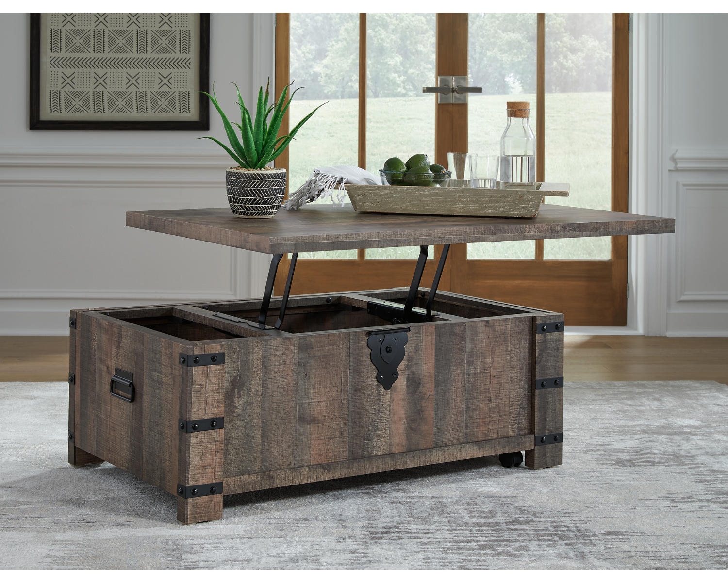 Hollum Lift-top Coffee Table and 2 End Tables