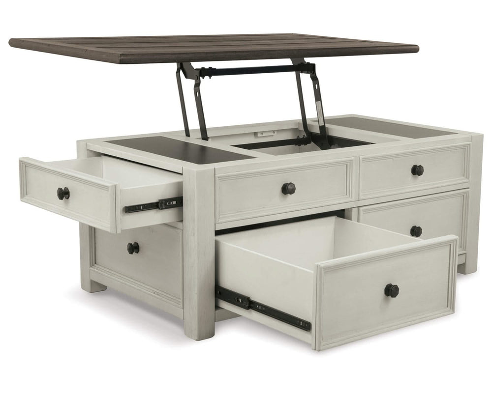 Mesa de centro Bolanburg con mesa auxiliar y mesa auxiliar junto a la silla