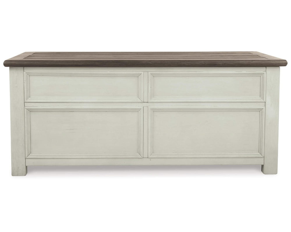 Mesa de centro Bolanburg con mesa auxiliar y mesa auxiliar junto a la silla