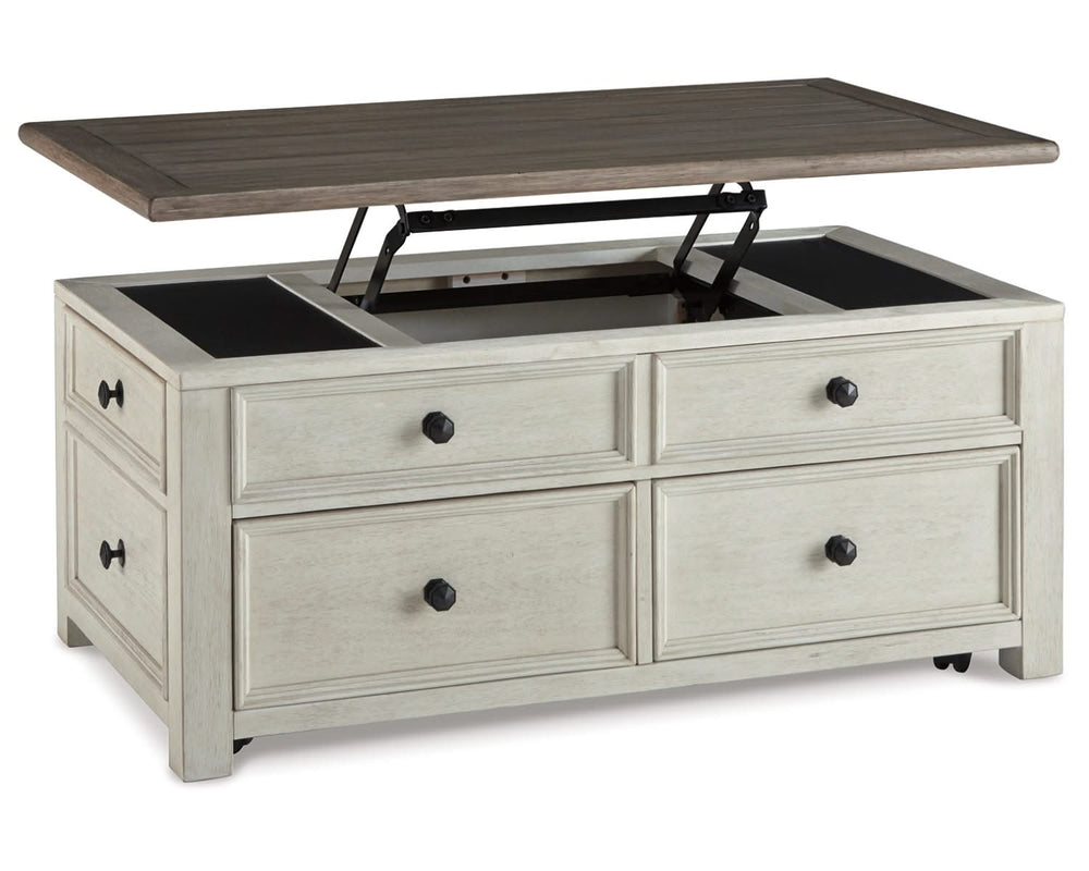 Mesa de centro Bolanburg con mesa auxiliar y mesa auxiliar junto a la silla
