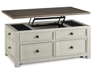 Mesa de centro Bolanburg con mesa auxiliar y mesa auxiliar junto a la silla