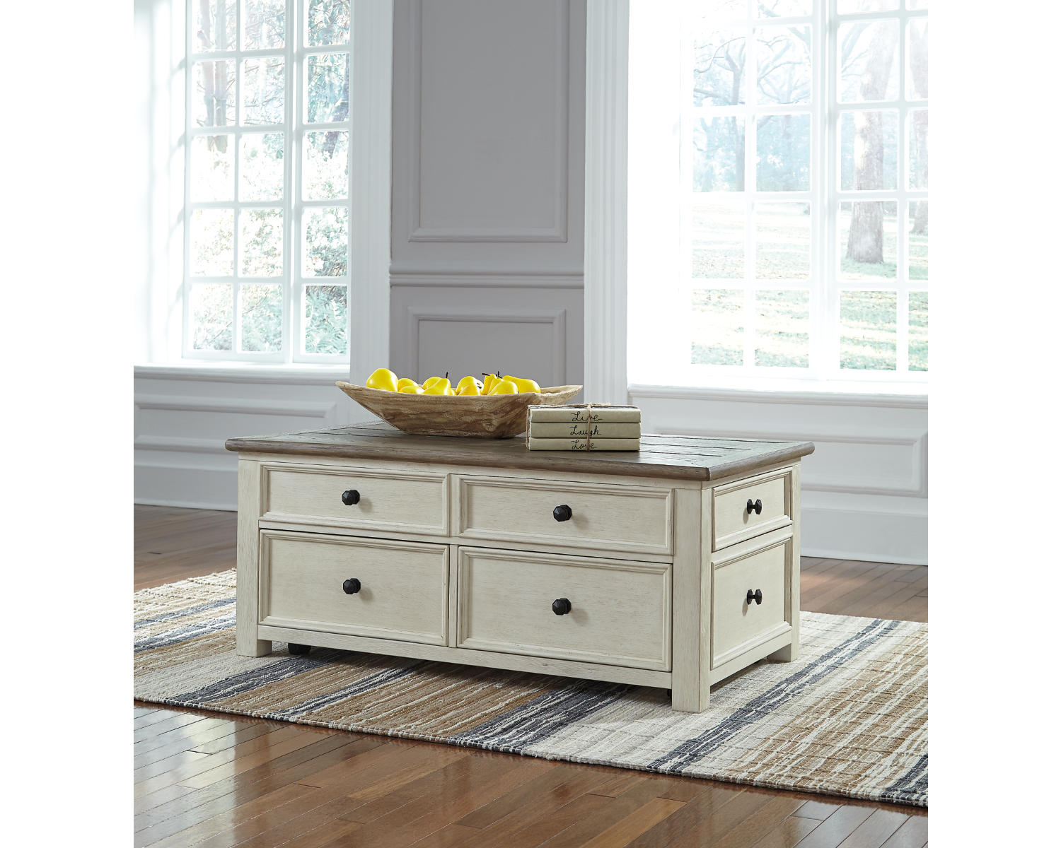 Bolanburg Coffee Table and 2 Chairside End Tables with Console