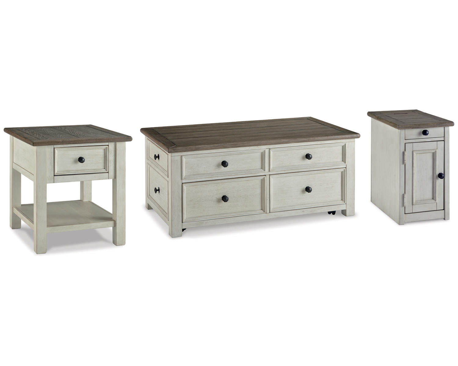 Bolanburg Coffee Table with End Table and Chairside End Table