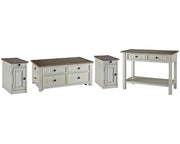 Bolanburg Coffee Table and 2 Chairside End Tables with Console
