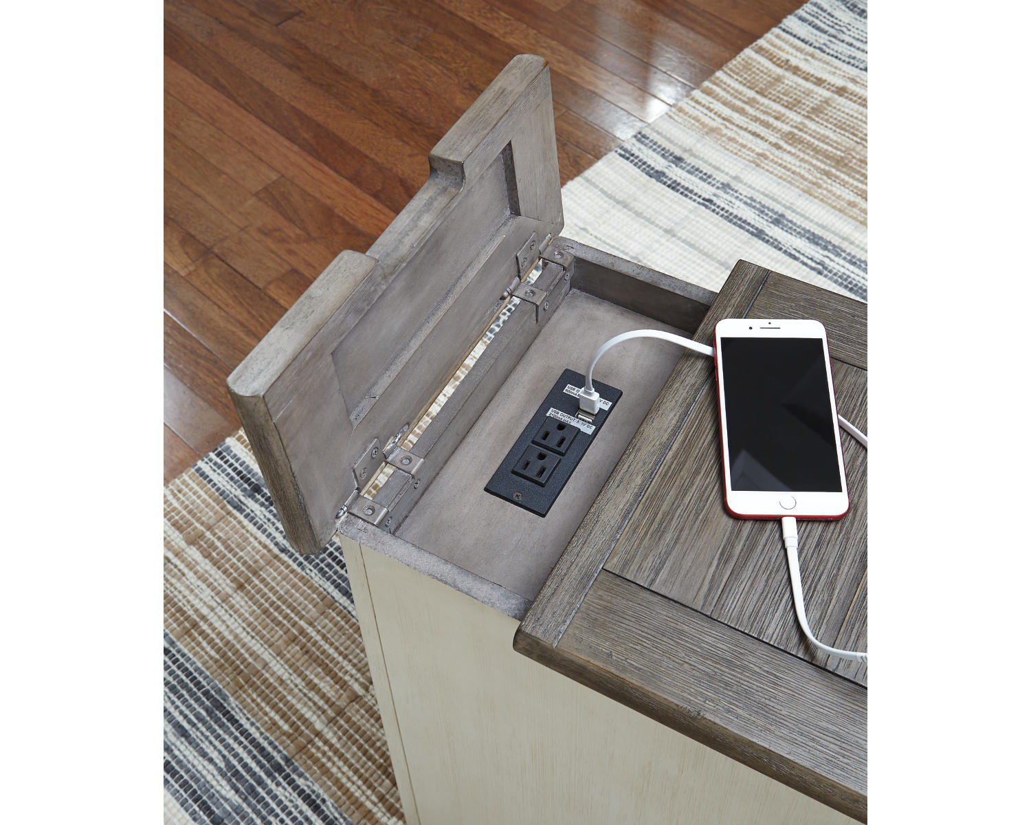 Bolanburg Chairside End Table with USB Ports & Outlets