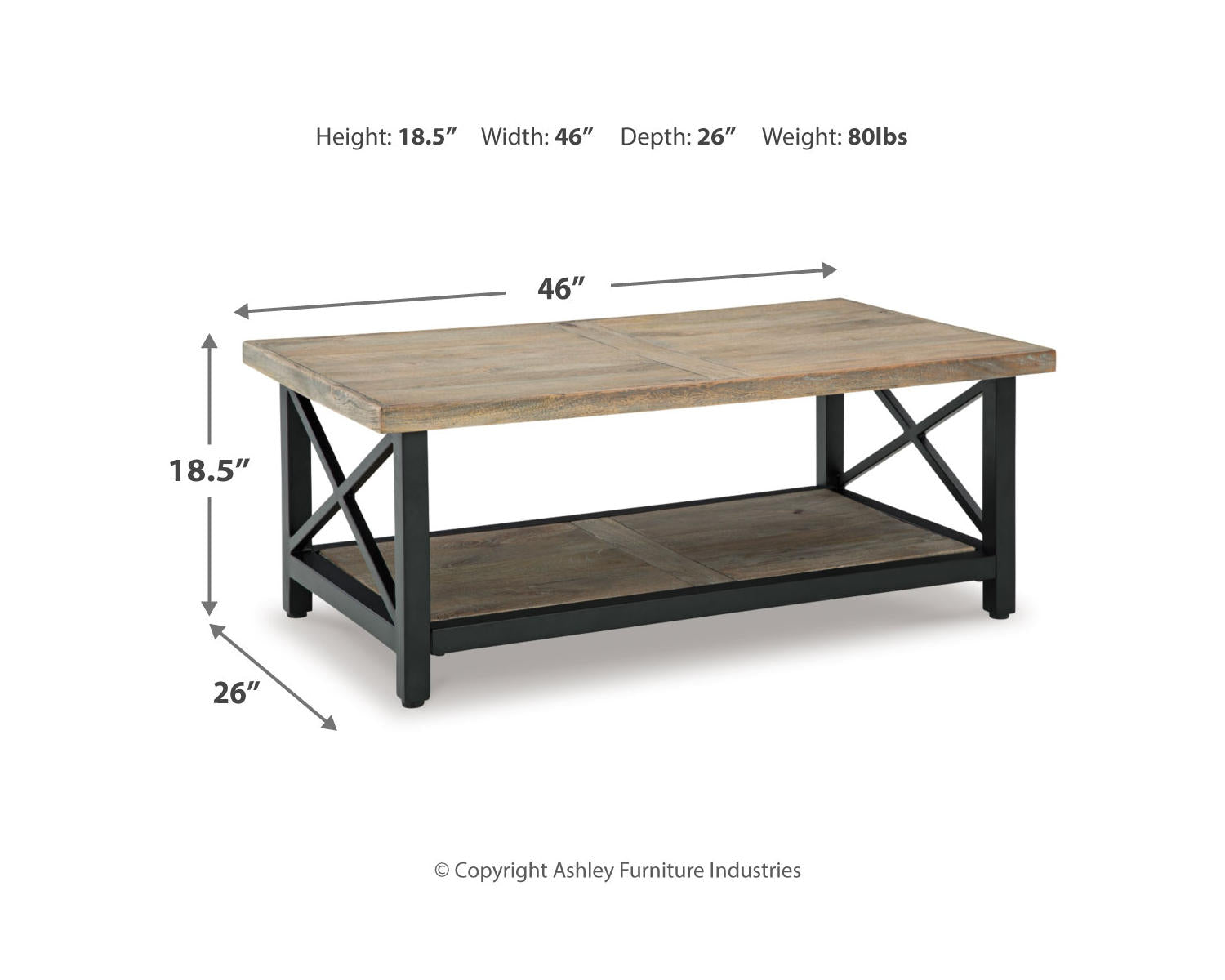 Bristenfort Coffee Table and 2 End Tables