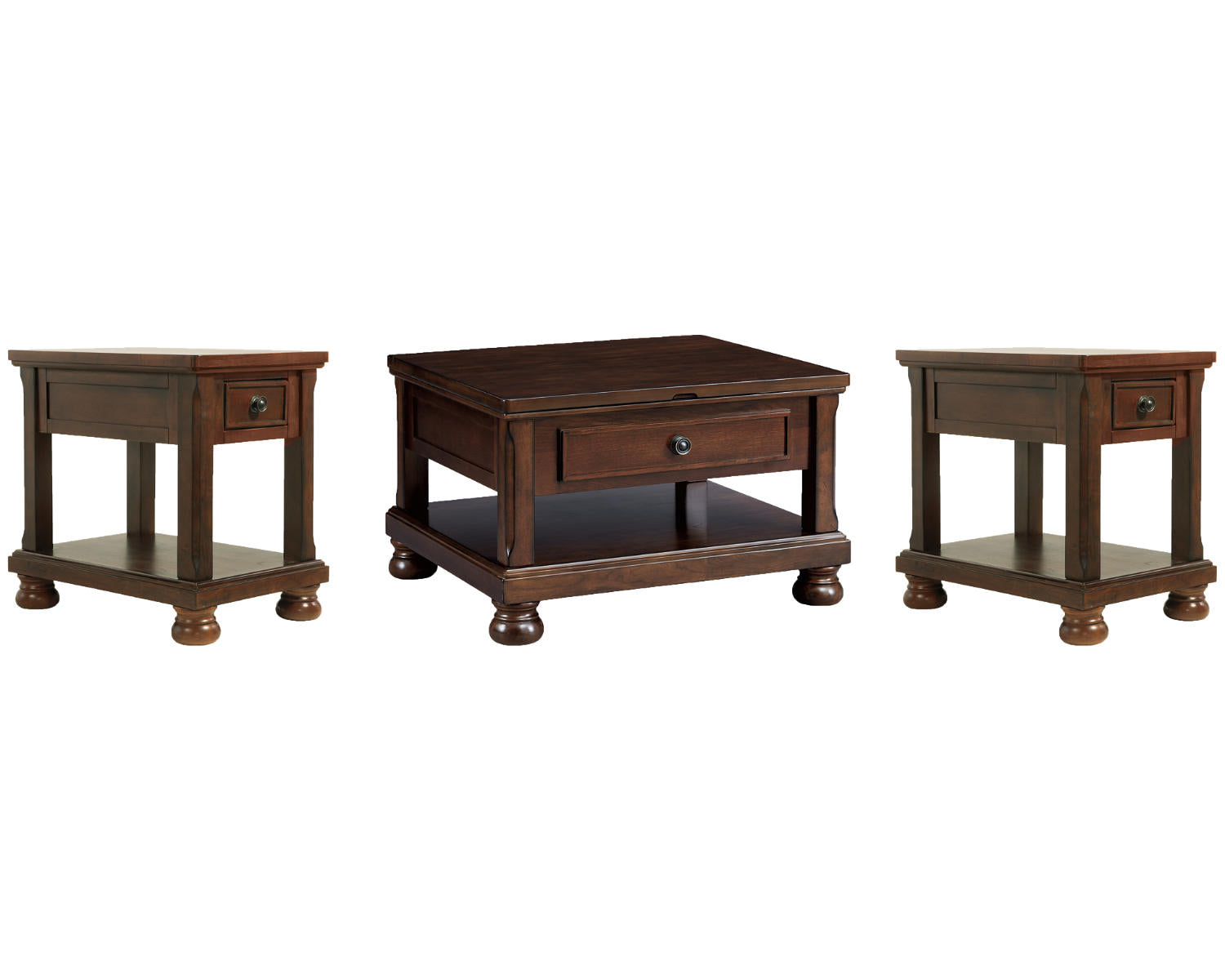 Porter Coffee Table and 2 Chairside End Tables