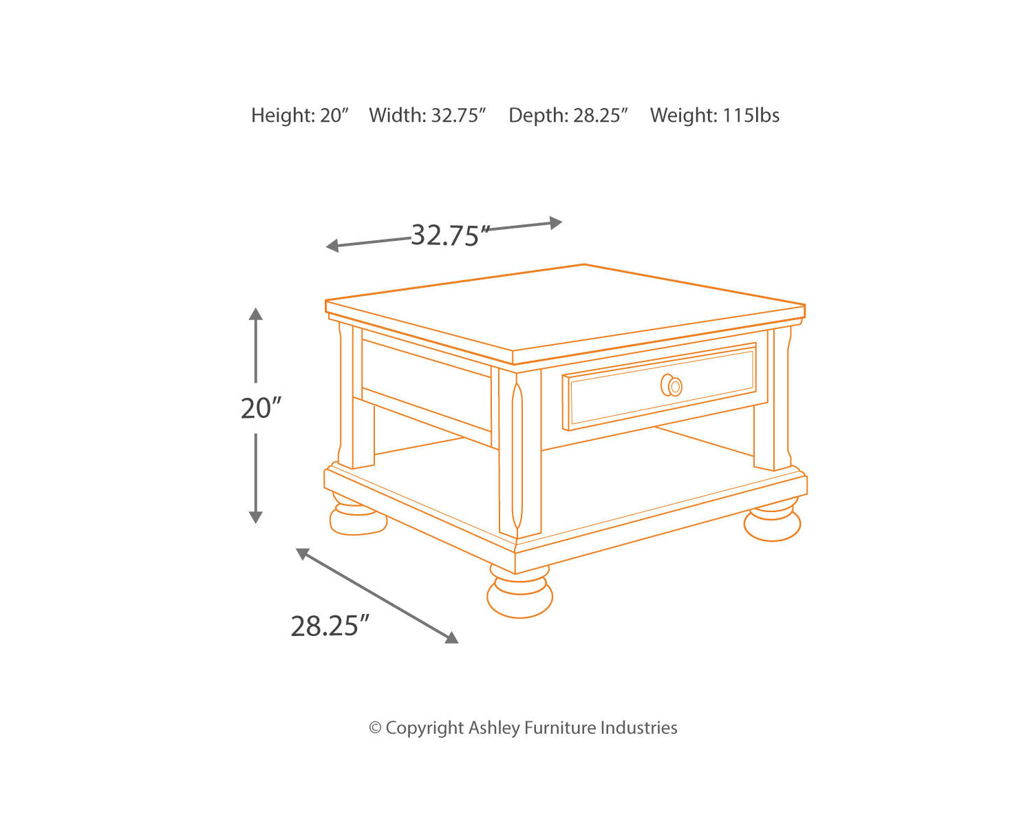 Porter Coffee Table and 2 Chairside End Tables