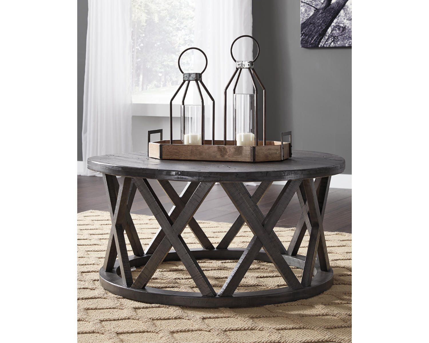 Sharzane Coffee Table and 2 End Tables