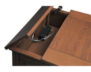 Cross Island Island End Table with Power Outlets