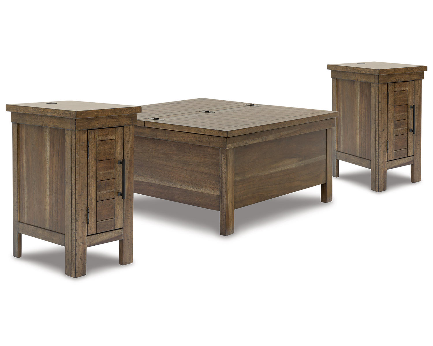 Moriville Lift-top Coffee Table and 2 Chairside End Tables