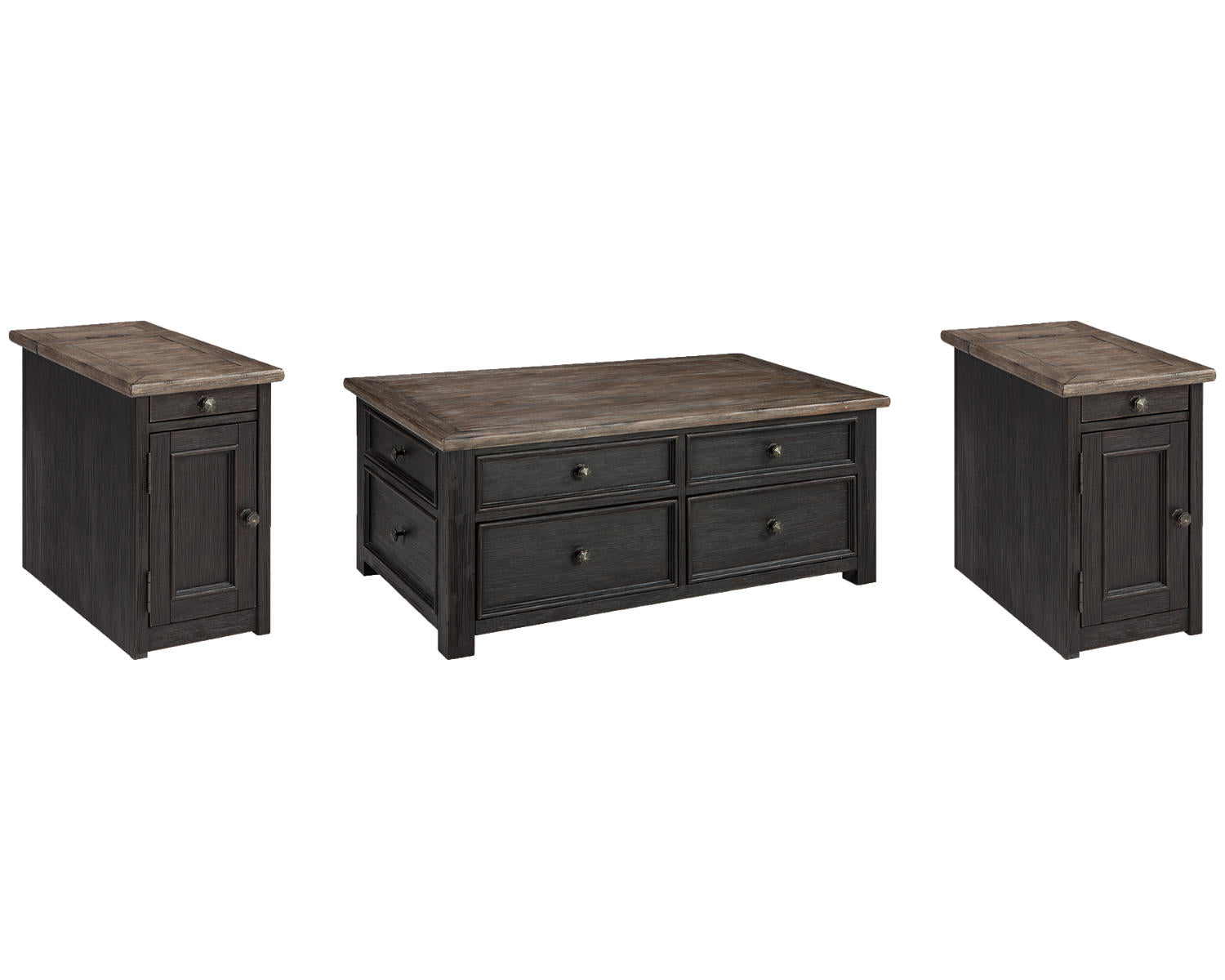 Tyler Creek Coffee Table and 2 Chairside End Tables