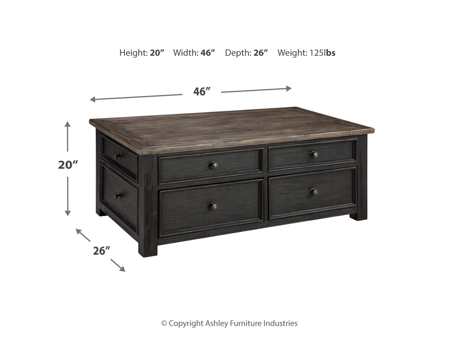 Tyler Creek Coffee Table and 2 Chairside End Tables