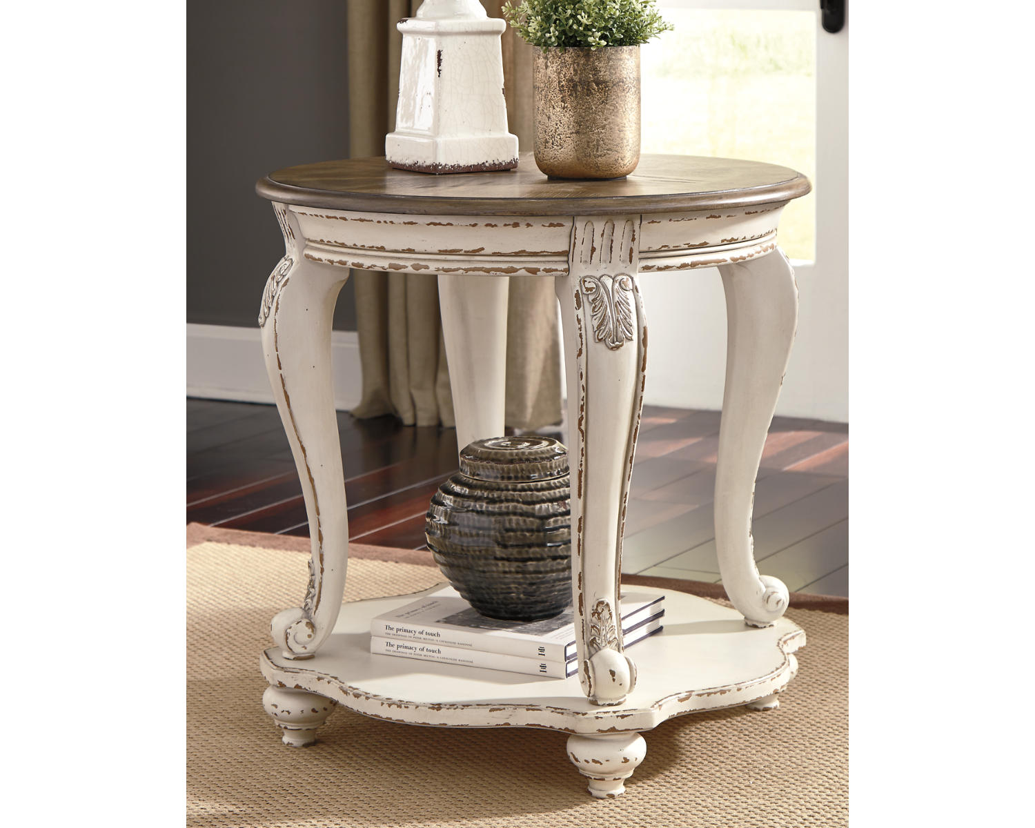 Realyn Coffee Table and 2 End Tables