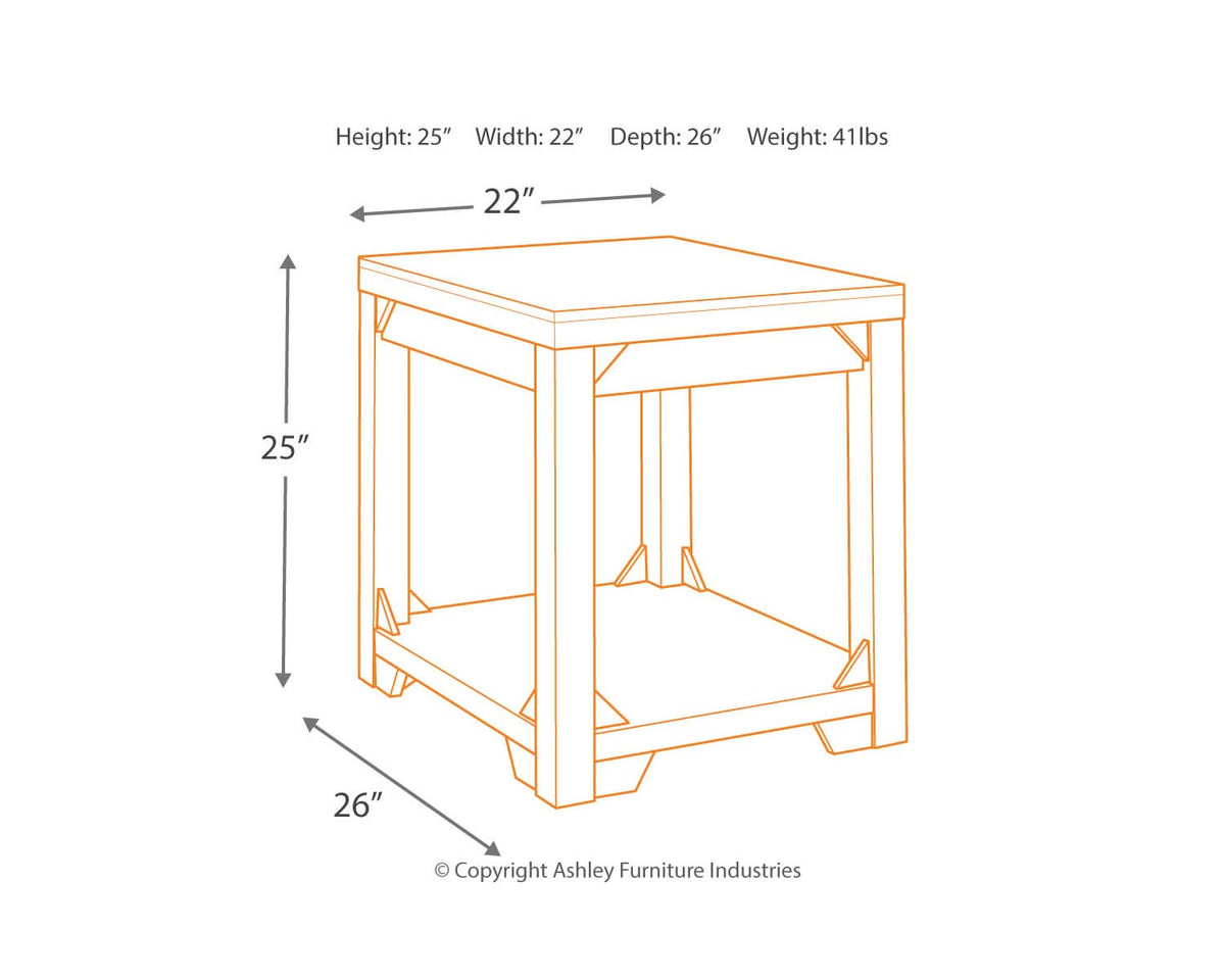Fregine Coffee Table and 2 End Tables