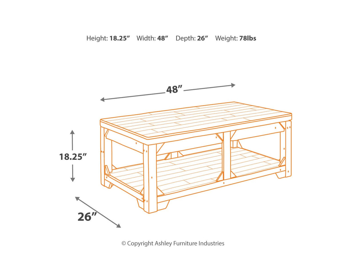 Fregine Coffee Table and 2 End Tables