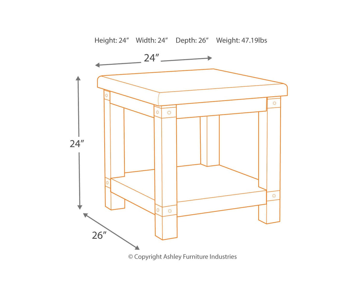 Carynhurst Coffee Table and 2 End Tables