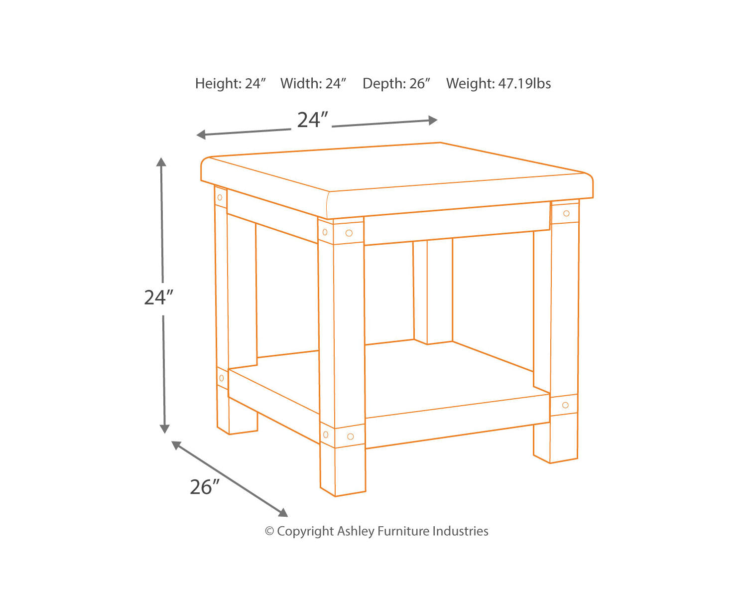 Carynhurst Coffee Table and 2 End Tables