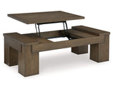 Mesa de centro elevable Rosswain y dos mesas auxiliares