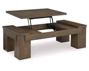 Mesa de centro elevable Rosswain y dos mesas auxiliares