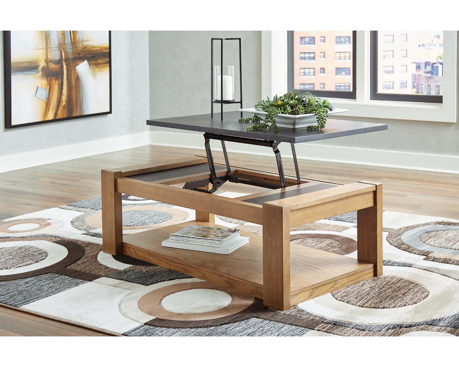 Quentina Lift-top Coffee Table and 2 End Tables