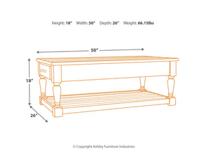 Shawnalore Coffee Table and 2 End Tables