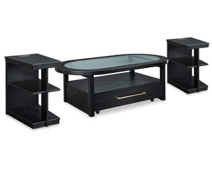 Mesa de centro Winbardi y dos mesas auxiliares junto a la silla