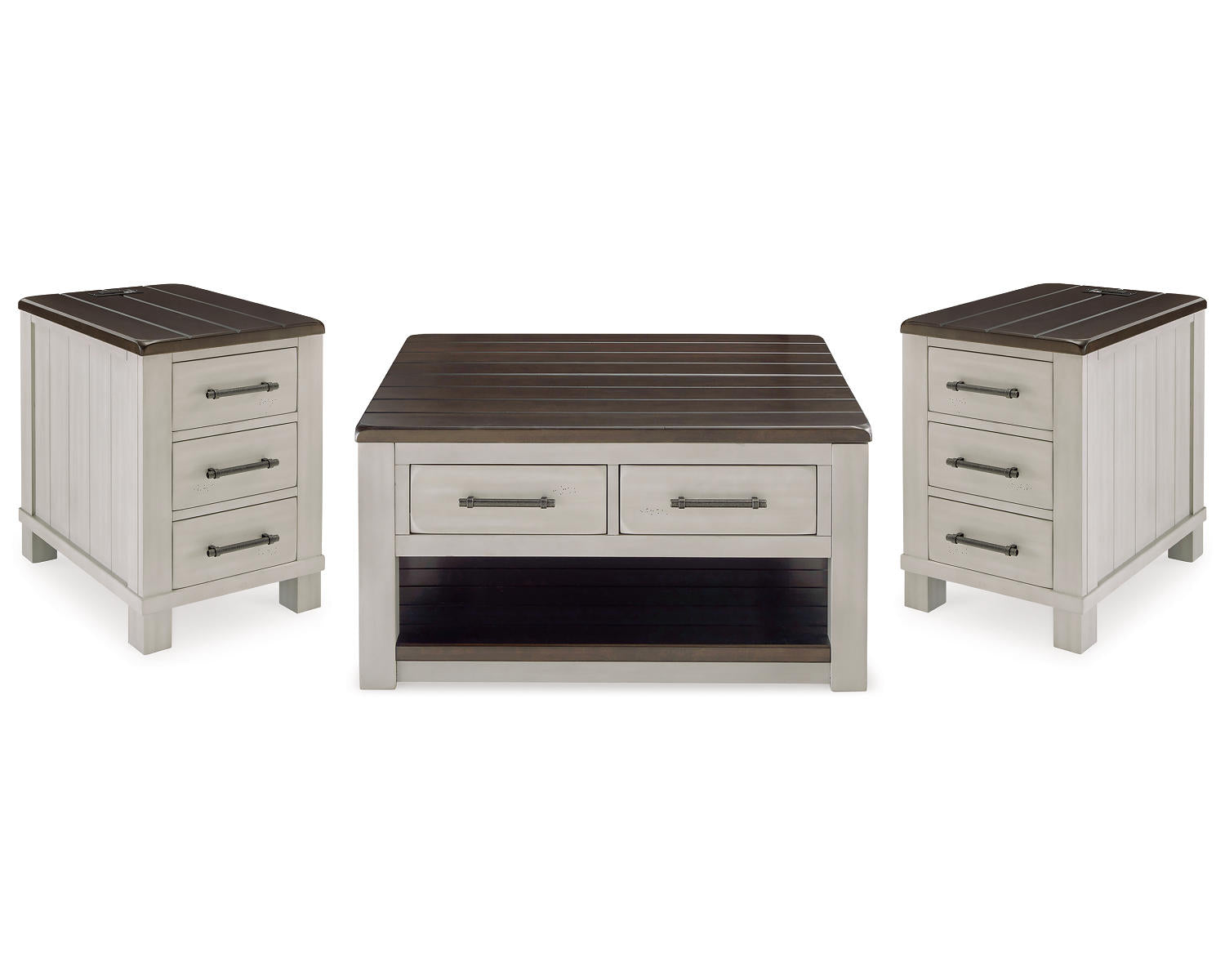 Darborn Lift-top Coffee Table and 2 Chairside End Tables