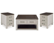 Darborn Lift-top Coffee Table and 2 Chairside End Tables