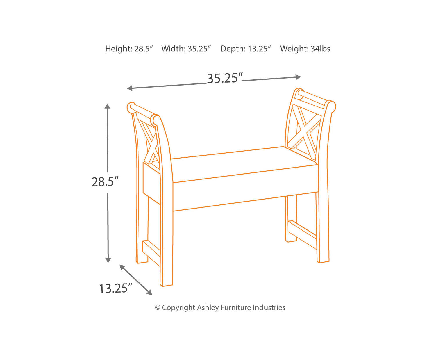Abbonto Accent Bench