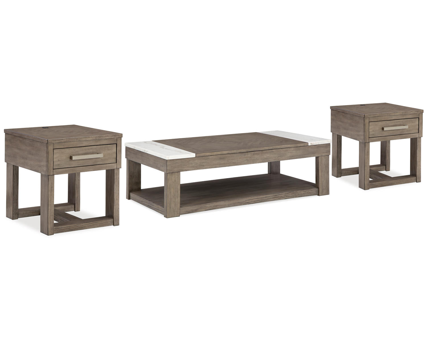 Loyaska Lift-top Coffee Table and 2 End Tables