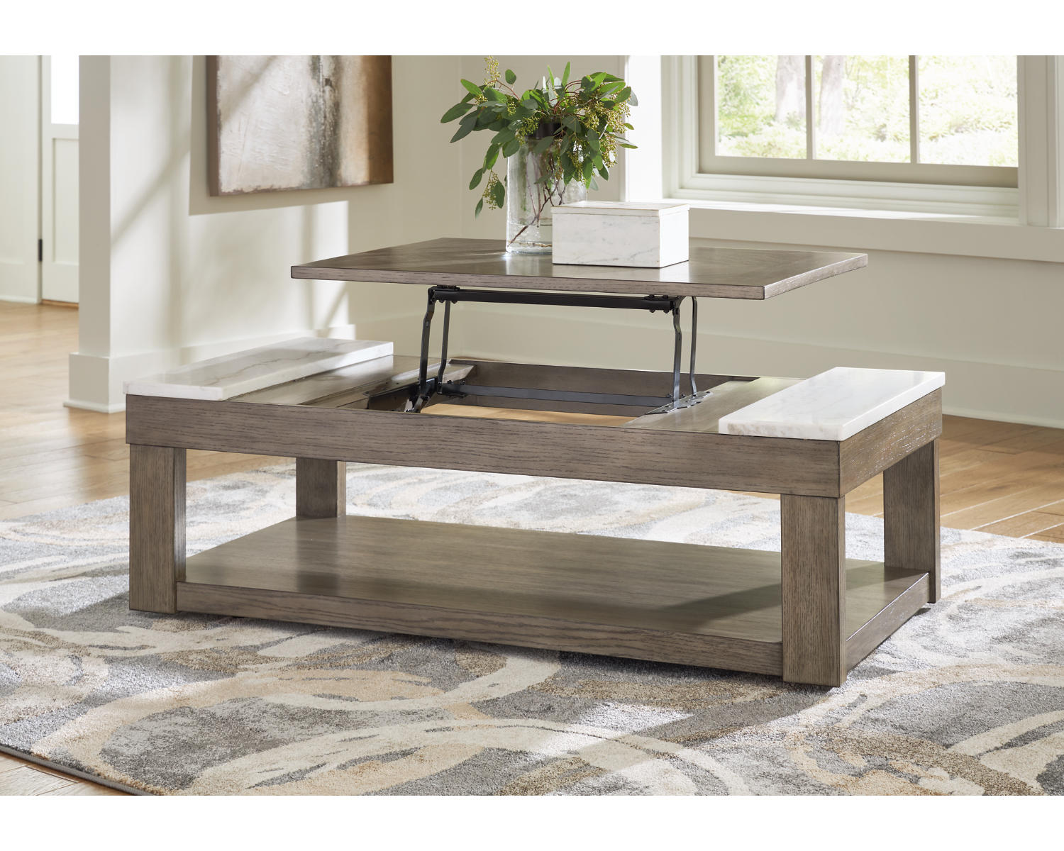 Loyaska Lift-top Coffee Table and 2 End Tables
