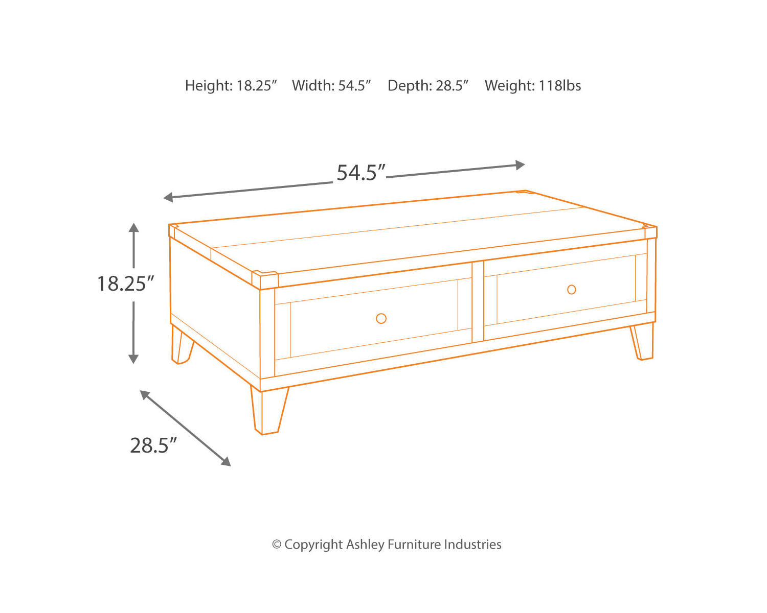 Todoe Coffee Table with Lift Top