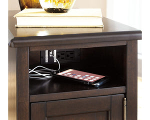 Barilanni Chairside End Table with USB Ports & Outlets