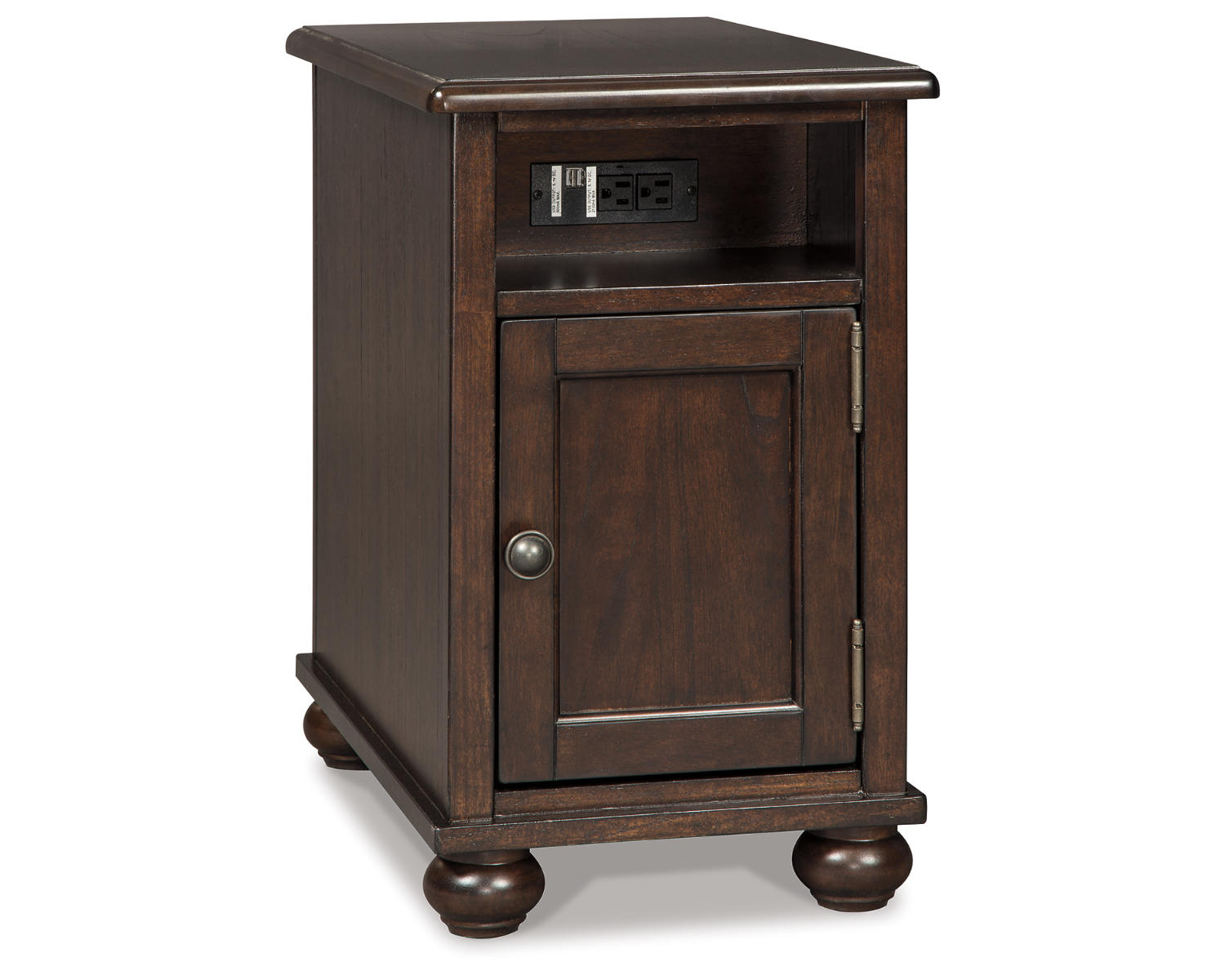 Barilanni Chairside End Table with USB Ports & Outlets