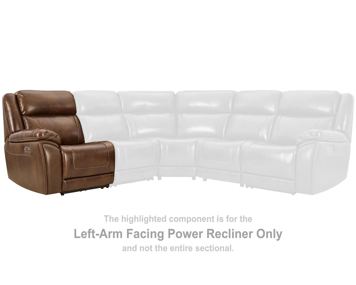 Trambley Left-Arm Facing Power Recliner