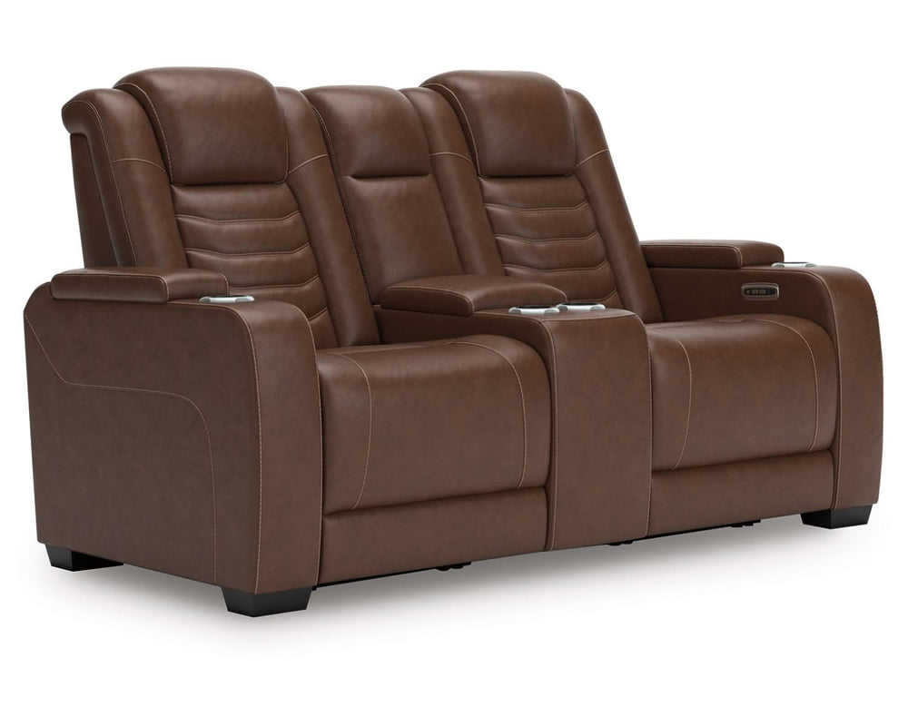 Loveseat reclinable eléctrico de alto impacto con consola