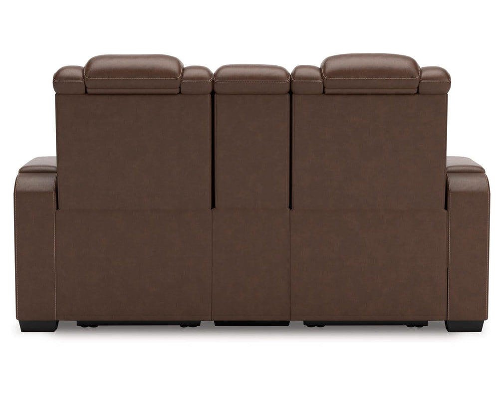 Loveseat reclinable eléctrico de alto impacto con consola