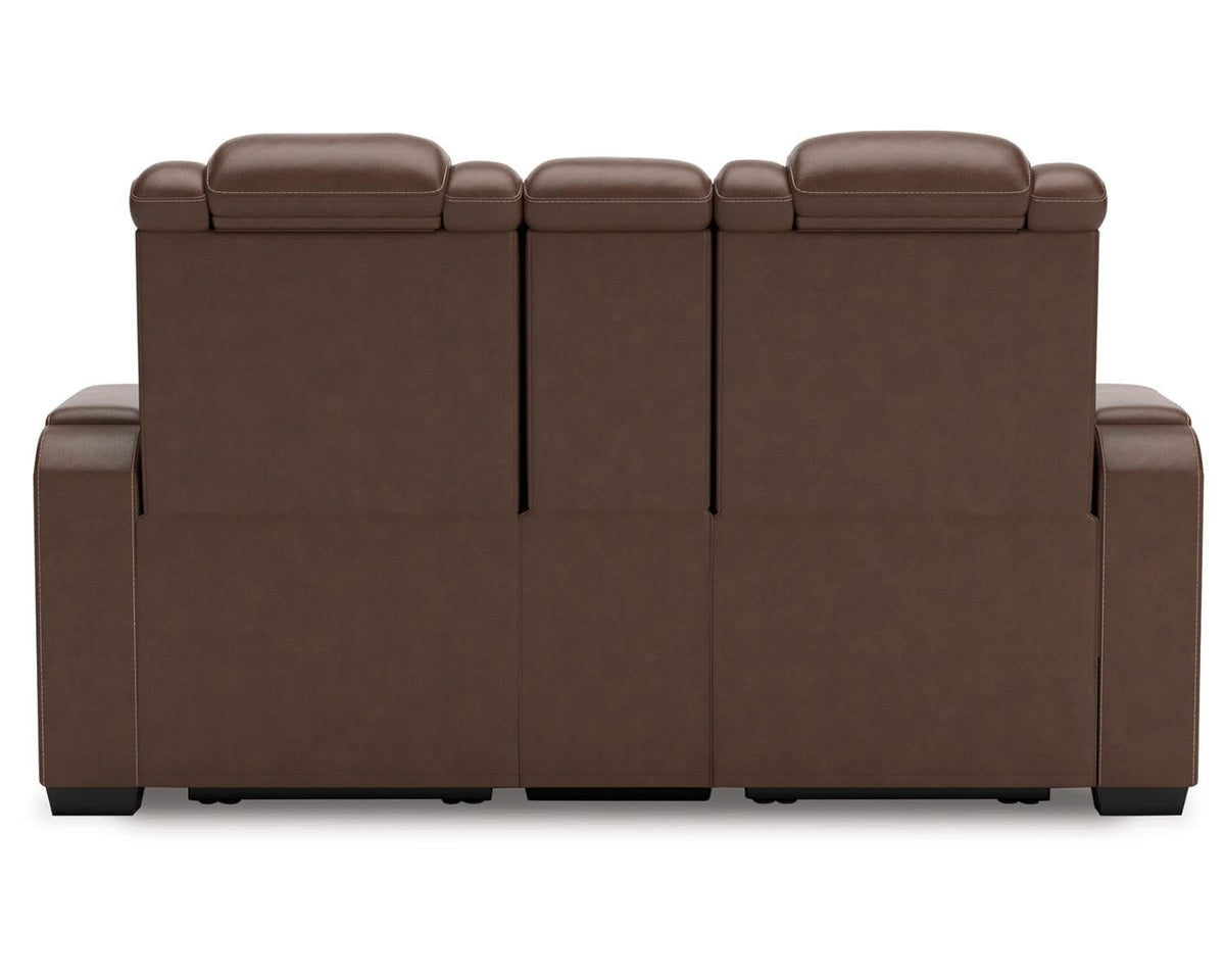 Loveseat reclinable eléctrico de alto impacto con consola